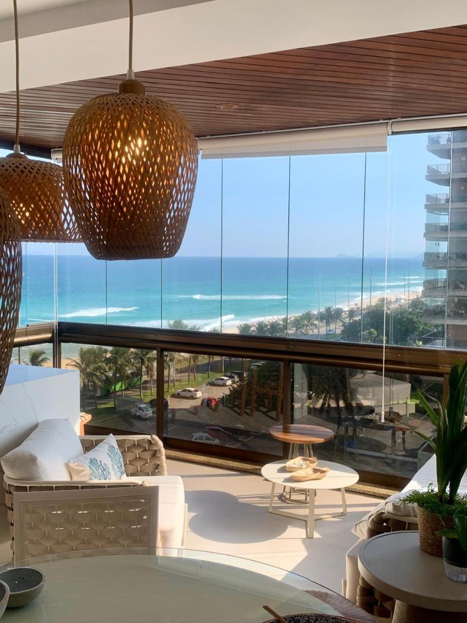 Lindo Apto No Melhor Lugar Da Barra Da Tijuca! Com Uma Vista De Tirar O Folego, Frente Para O Mar! Totalmente Equipado E Decorado Ao Lado Dos Melhores Hoteis E Quiosques Da Barra! Portaria 24H, Piscina, Sauna, Jacuzzi, Academia, Garagem, Wi-Fi, Lavan Rio de Janeiro Zewnętrze zdjęcie